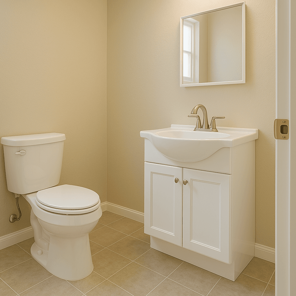 After: Bathroom Pipe Burst