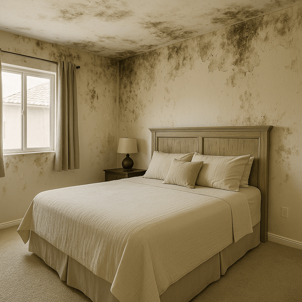 Before: Master Bedroom Mold Remediation