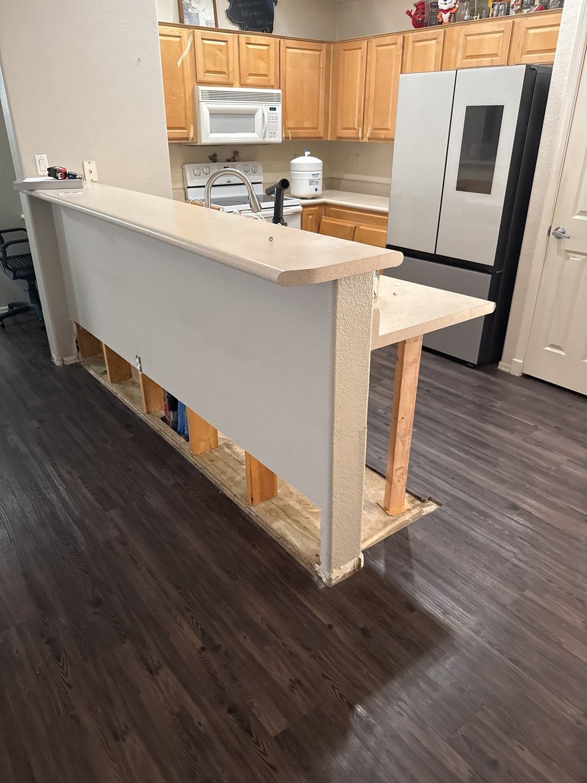 Same counter stripped during rebuild in El Mirage