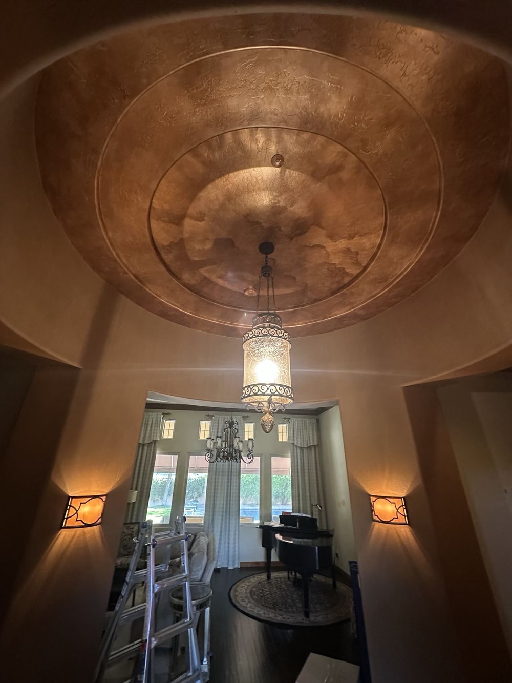 Copper dome entryway ceiling in Scottsdale