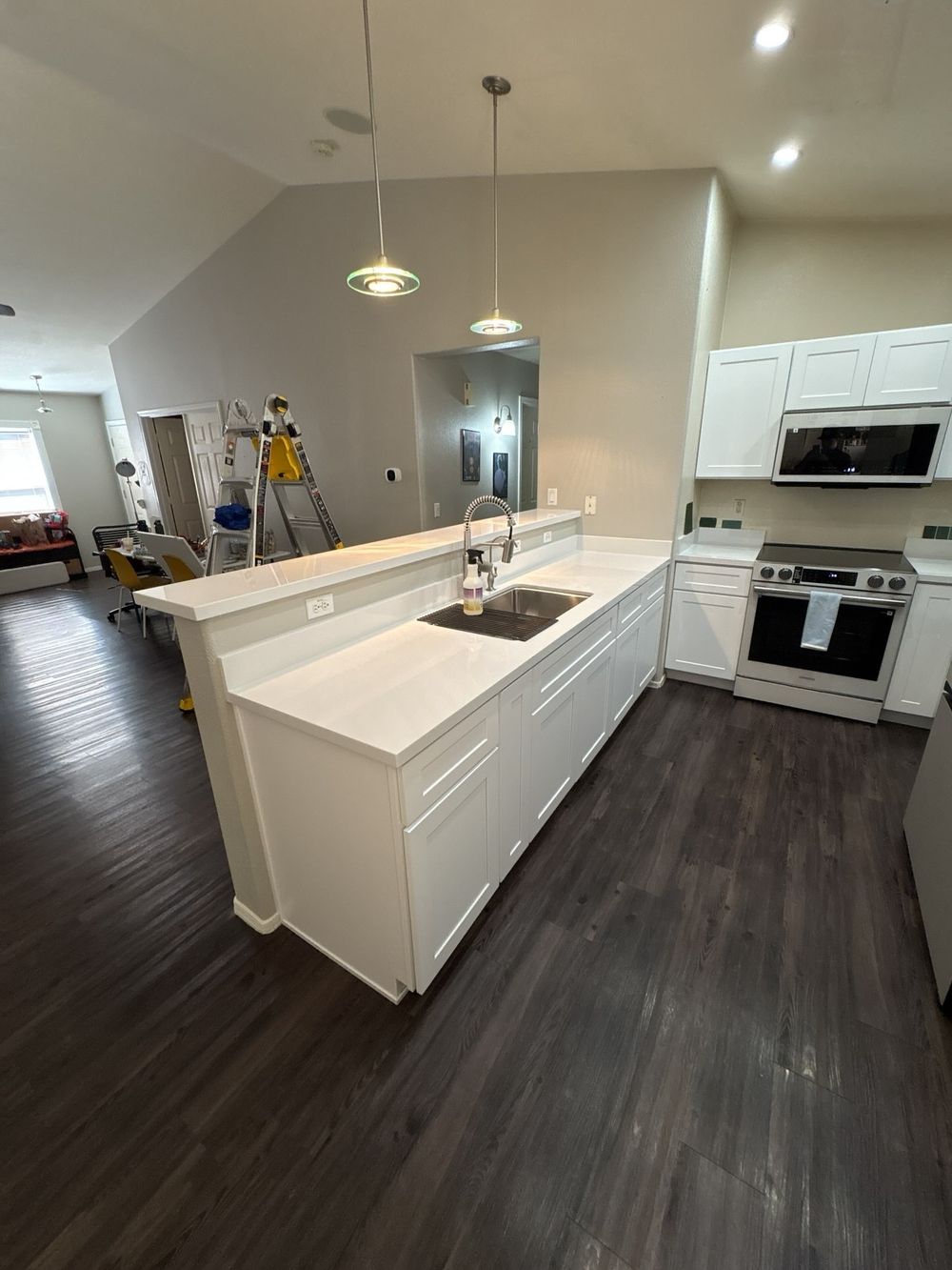 Finished kitchen with pendant lights in El Mirage